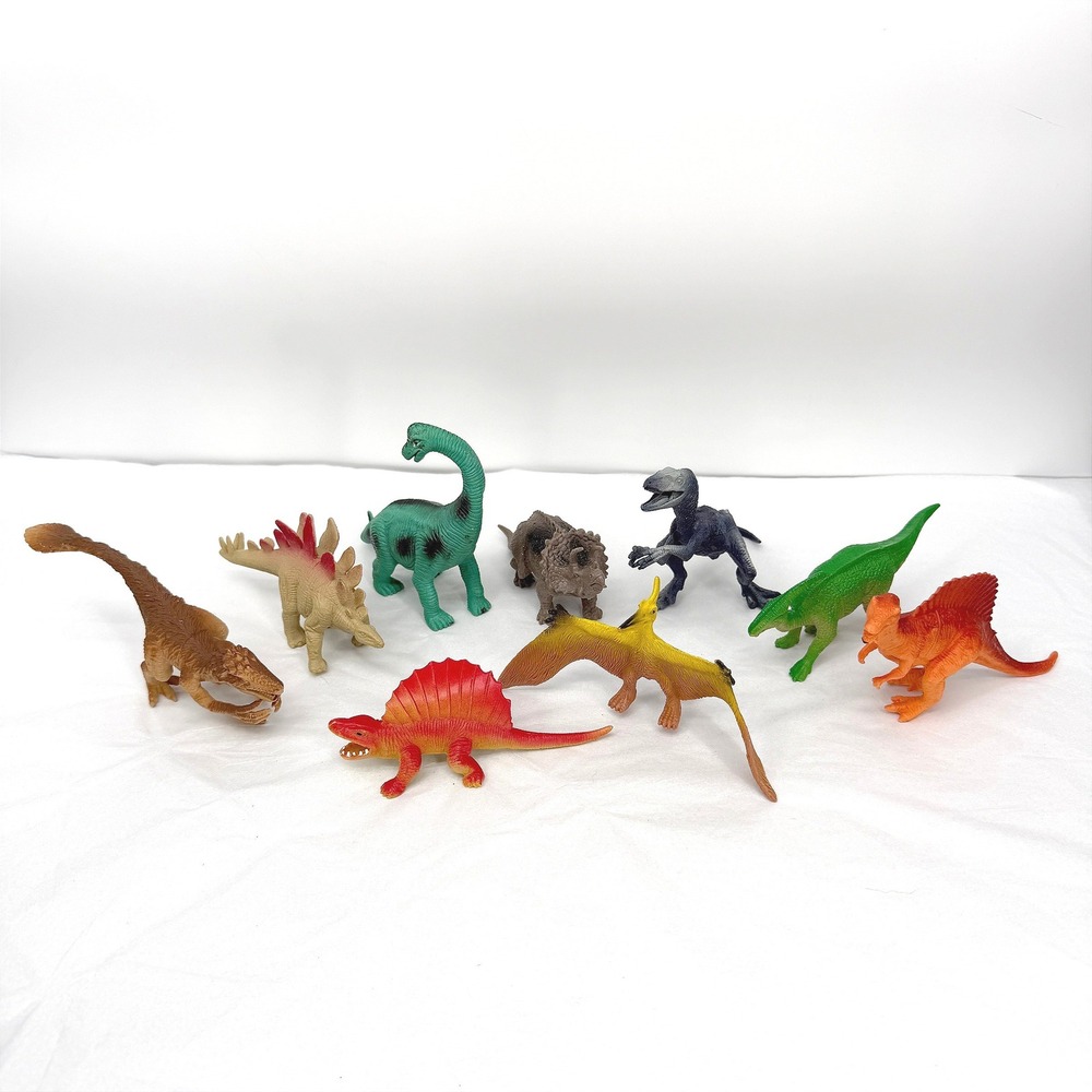 Dinosaur Action Figure Mixed Lot Plastic Prehistoric Jurassic Toys Pretend Play